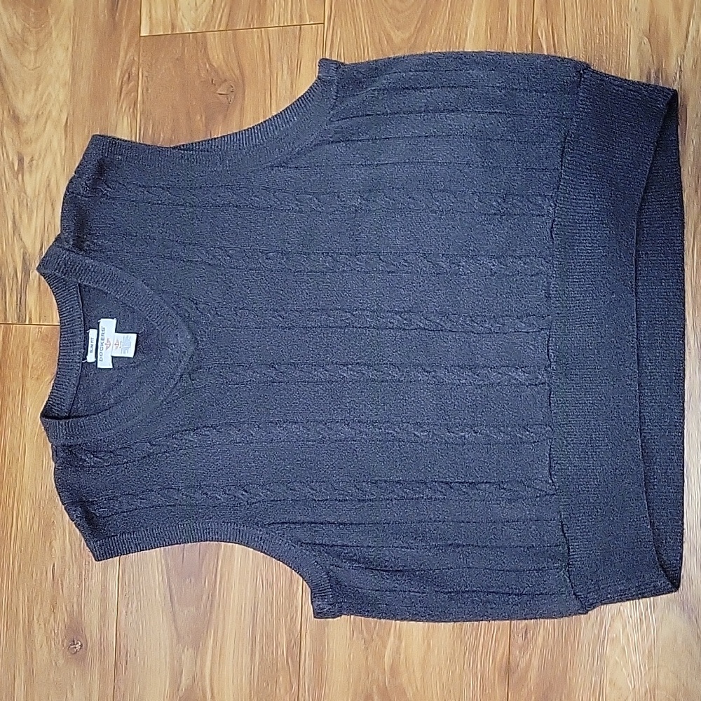 Dockers Slim Fit Charcoal V-Neck Sweater Vest